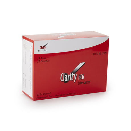 Reproductive Health Test Kit Clarity® hCG Pregnancy Test 25 Tests CLIA Waived - BeHope