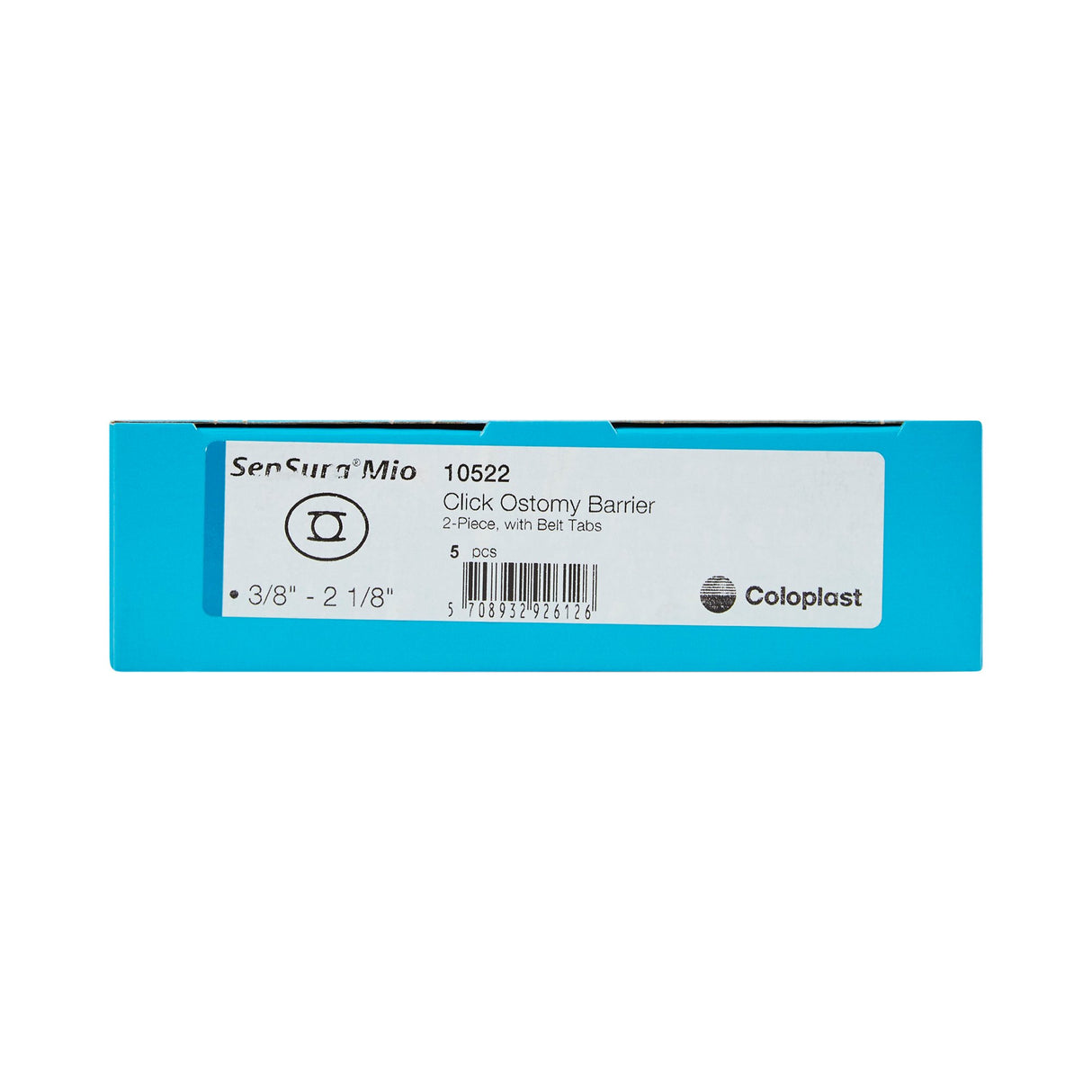 Ostomy Barrier SenSura® Mio Click Trim to Fit, Extended Wear Elastic Adhesive 60 mm Flange Blue Code System 10 to 55 mm Opening - BeHope