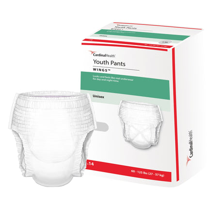 Unisex Youth Absorbent Underwear Cardinal Health™ Wings™ Pull On with Tear Away Seams Large / X-Large Disposable Heavy Absorbency - BeHope