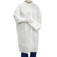 Cleanroom Lab Coat Contec® CritiGear™ White 3X-Large Knee Length Microporous Fabric Disposable - BeHope