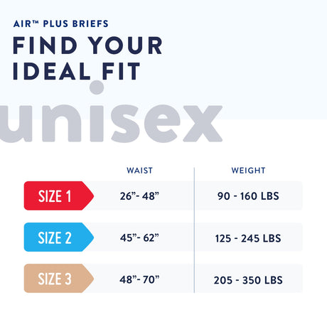 Unisex Adult Incontinence Brief Prevail® Per-Fit® Maximum Plus Medium Disposable Heavy Absorbency - BeHope