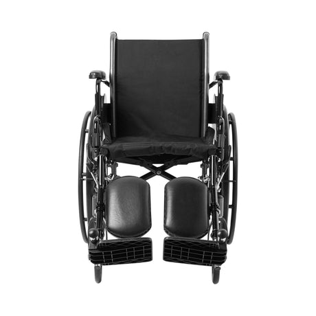 Lightweight Wheelchair McKesson Dual Axle Desk Length Arm Swing-Away Elevating Legrest Black Upholstery 16 Inch Seat Width Adult 300 lbs. Weight Capacity - BeHope