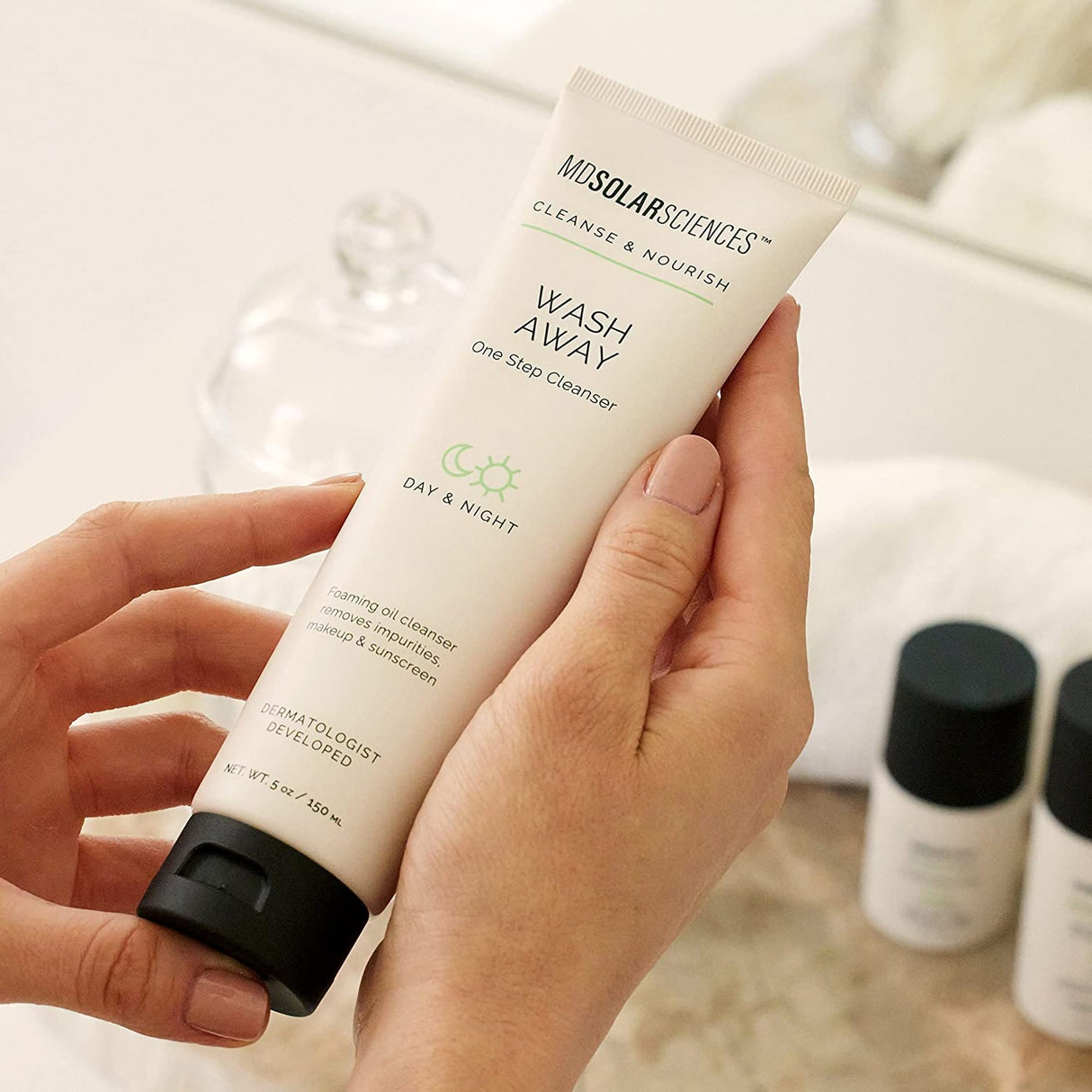 Facial Cleanser MDSolarsciences Wash Away One Step Gel 5 oz. Tube Unscented