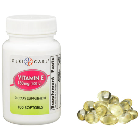 Vitamin Supplement Geri-Care® Vitamin E 400 IU Strength Softgel 100 per Bottle - BeHope