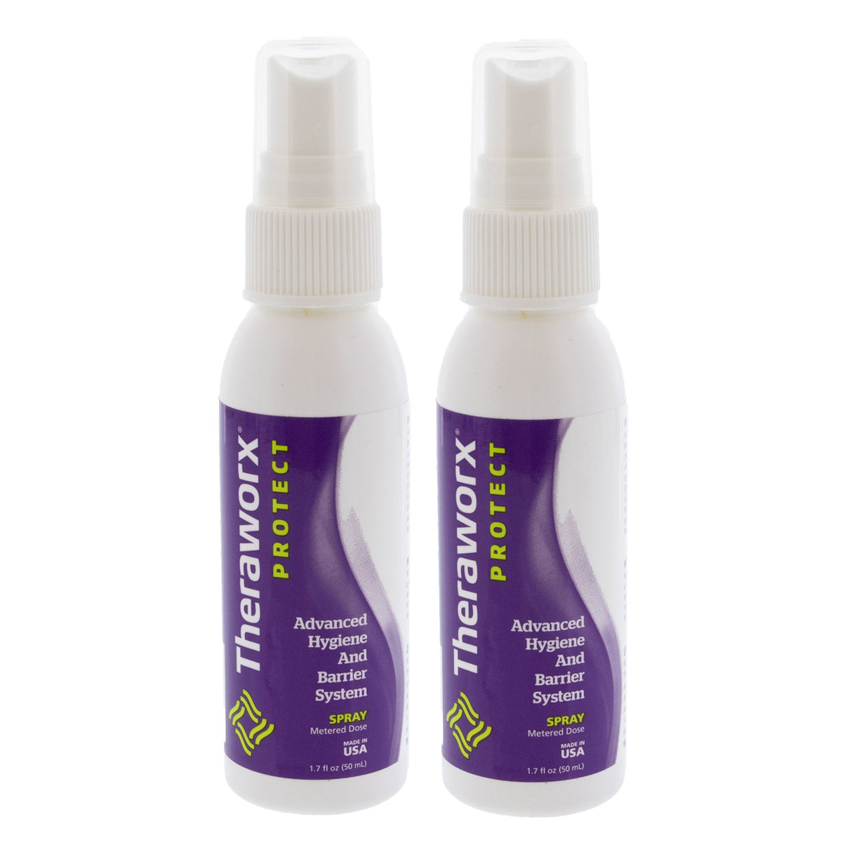 Rinse-Free Skin Cleanser with Silver Theraworx® Protect Advanced Hygiene and Barrier System Liquid 1.7 oz. Pump Bottle Lavender Scent - BeHope