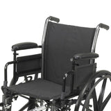 Lightweight Wheelchair McKesson Dual Axle Desk Length Arm Swing-Away Footrest Black Upholstery 20 Inch Seat Width Adult 300 lbs. Weight Capacity - BeHope