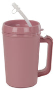 Insulated Drinking Mug GMAX Industries 22 oz. Mauve Plastic Reusable - BeHope