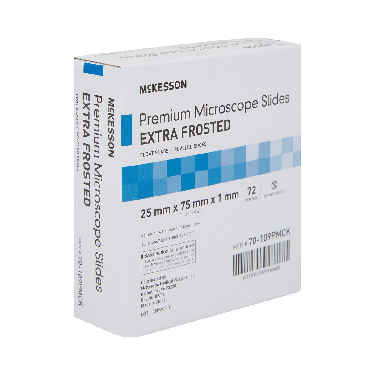 Microscope Slide McKesson 25 X 75 X 1 mm Extra-Frosted End - BeHope