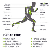Kinesiology Tape Green Drop™ Black 2 X 10 Inch Nylon / Polyester / Spandex NonSterile - BeHope
