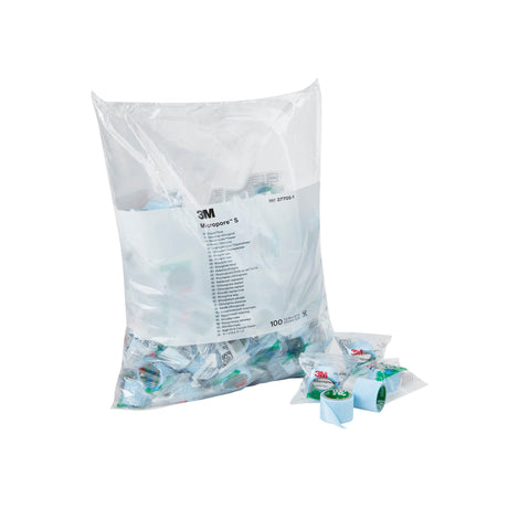 Medical Tape 3M™ Micropore™ S Blue 1 Inch X 1-1/2 Yard Silicone NonSterile - BeHope