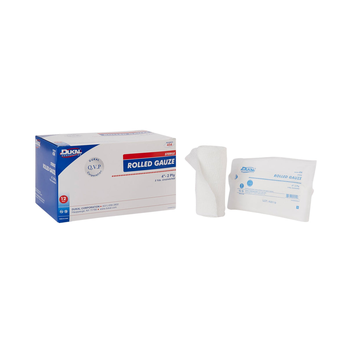 Conforming Bandage Dukal™ 4 Inch X 5 Yard 2-Ply Sterile 1 per Pack - BeHope