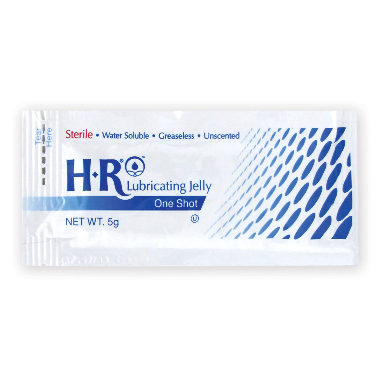 Lubricating Jelly HR® One Shot® 5 Gram Individual Packet Sterile - BeHope