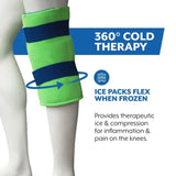 Cold Pack with Wrap Polar Ice® Knee Standard 13 X 16 Inch Nylon / Polyester / Water Reusable - BeHope