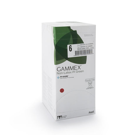 Surgical Glove GAMMEX® Non-Latex PI Green Size 6 Sterile Polyisoprene Standard Cuff Length Micro-Textured Light Green Chemo Tested - BeHope