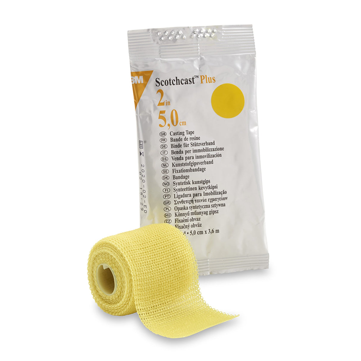 Cast Tape 3M™ Scotchcast™ Plus 2 Inch X 12 Foot Fiberglass / Resin Yellow - BeHope