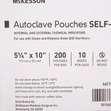 Sterilization Pouch McKesson Ethylene Oxide (EO) Gas / Steam 5-1/4 X 10 Inch Transparent Blue / White Self Seal Paper / Film - BeHope