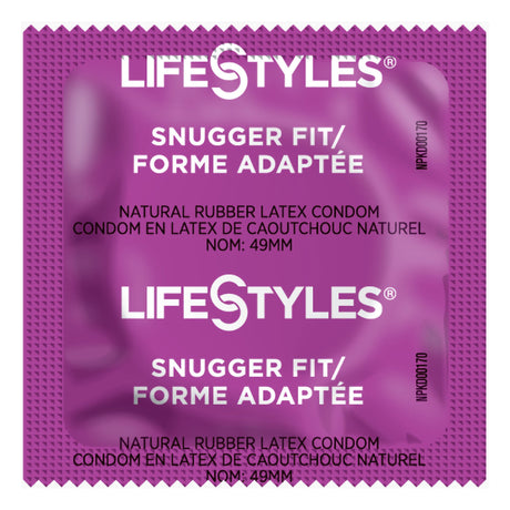 Condom Lifestyles Snugger Fit Lubricated One Size Fits Most 1,008 per Case - BeHope