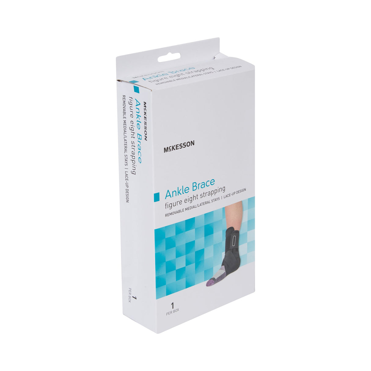 Ankle Brace McKesson X-Small Lace-Up / Figure-8 Strap / Hook and Loop Closure Foot - BeHope