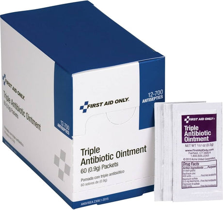 First Aid Antibiotic Bacitracin / Neomycin / Polymyxin B First Aid Only® Cream 0.9 Gram Individual Packet - Behope