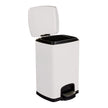 Trash Can McKesson 20 Quart / 5 gal. White Metal Square - BeHope