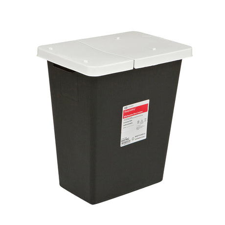 RCRA Waste Container SharpSafety™ Black Base 26 H X 12-3/4 D X 18-1/4 W Inch Horizontal Entry 18 Gallon - BeHope