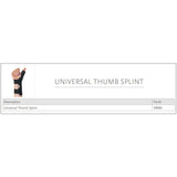 Thumb Splint Ossur® One Size Fits Most Hook and Loop Strap Closure Black - BeHope