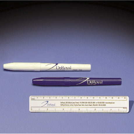 Skin Marker with Ruler and Labels DeRoyal® Gentian Violet Ink Sterile Full Size Regular Tip - BeHope
