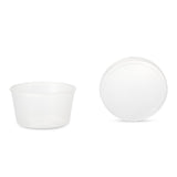 Dawn Mist® Denture Cup 8 oz. Clear Snap-On Lid Single Patient Use - BeHope