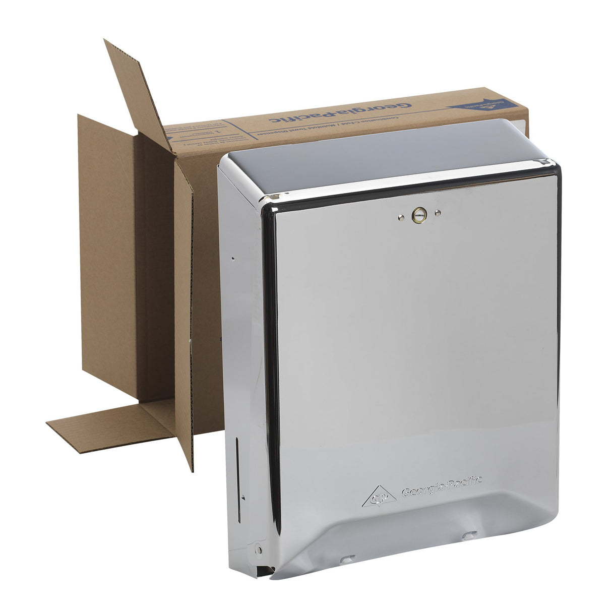 Paper Towel Dispenser Georgia-Pacific Chrome Metal Manual 600 Count Wall Mount - BeHope