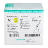 Peripheral Iv Catheter Introcan Safety® Fep Polymer Non Blood Control Passive Safety Universal Bevel - BeHope