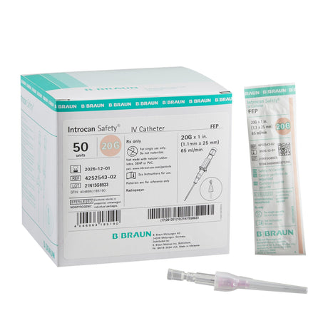 Peripheral IV Catheter Introcan Safety® Universal Bevel Non Blood Control Passive Safety - BeHope