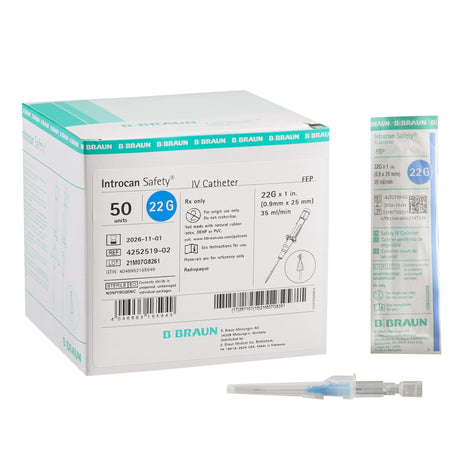 Peripheral IV Catheter Introcan Safety® Non Blood Control Passive Safety - BeHope