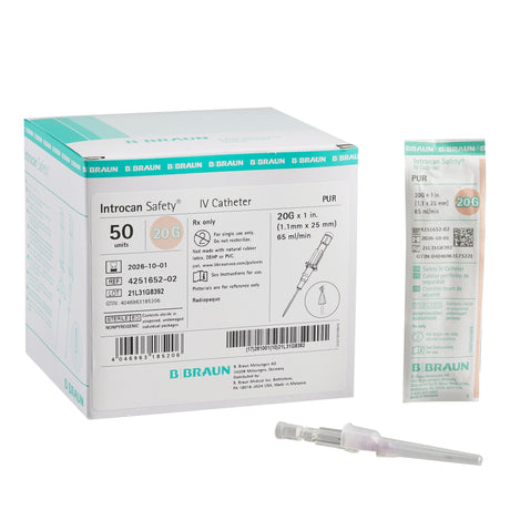 Peripheral Iv Catheter Introcan Safety® Non Blood Control Passive Safety Clip Universal Bevel - BeHope
