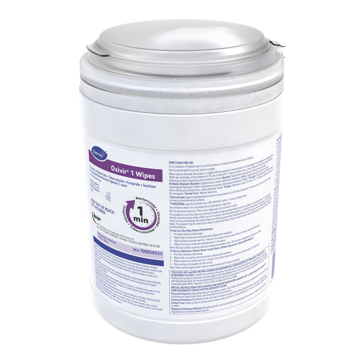 Surface Disinfectant Cleaner Oxivir® 1 Premoistened Broad Spectrum Manual Pull Wipe 160 Count Canister Scented NonSterile - BeHope