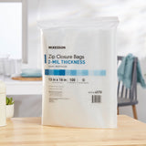Reclosable Bag McKesson 13 X 18 Inch Polyethylene Clear Zipper Closure