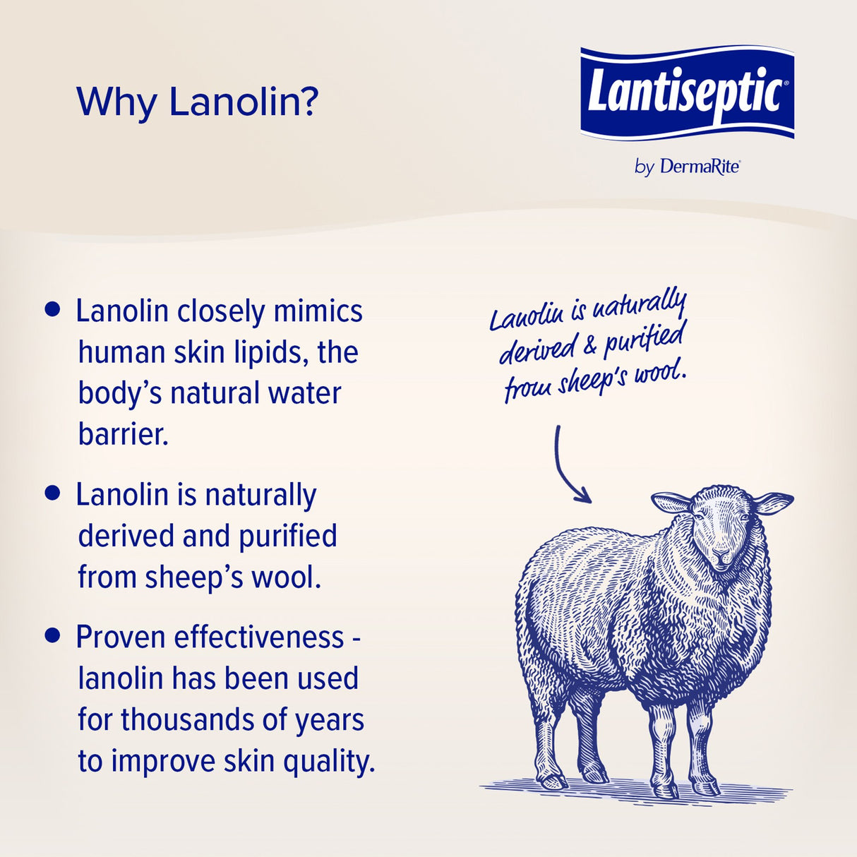 Skin Protectant Lantiseptic Dry Skin Therapy 4 oz. Tube Lanolin Scent Cream