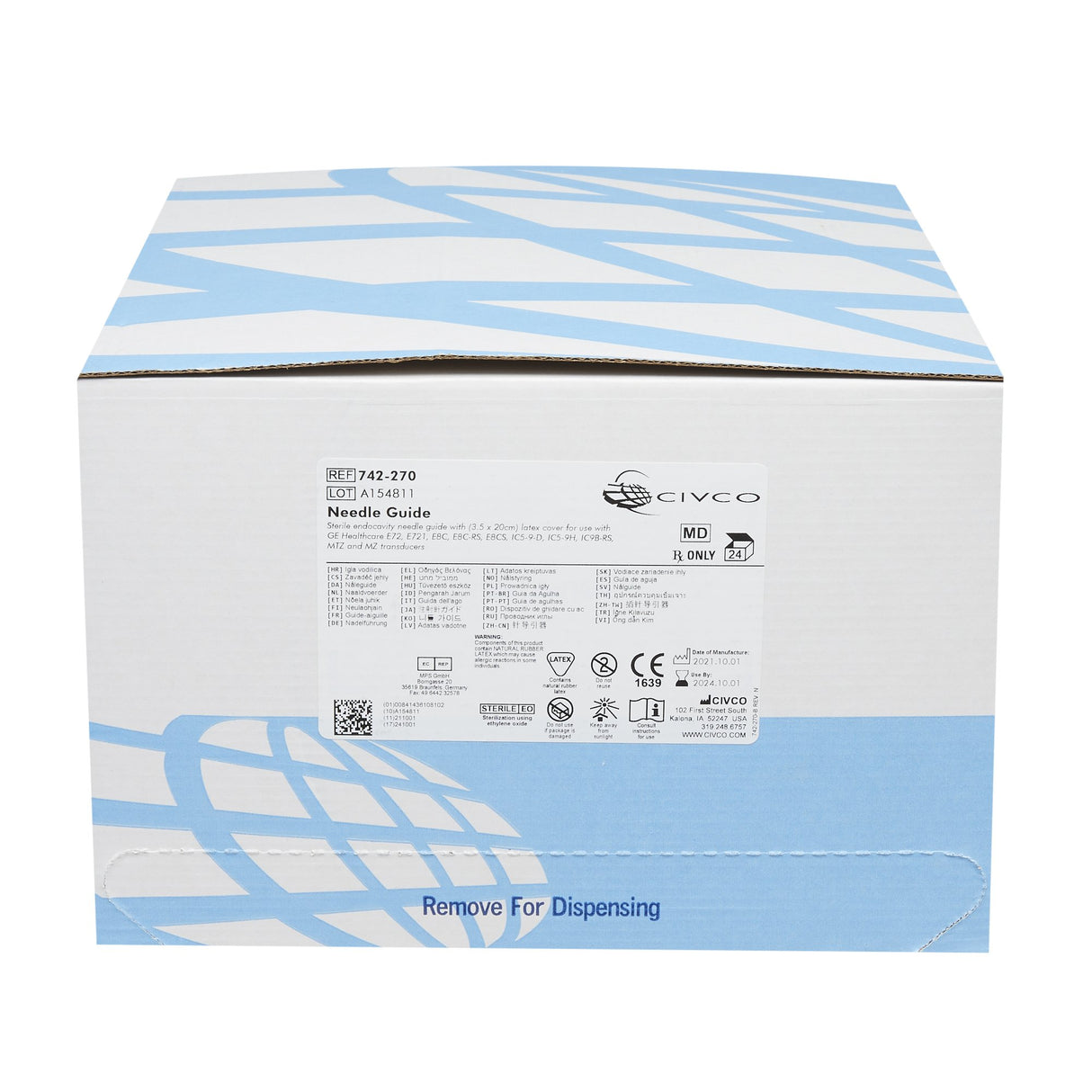 Endocavity Needle Guide 1.4 OD X 7.9 L Inch, Latex, Sterile, Disposable - BeHope
