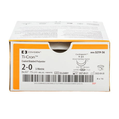 Nonabsorbable Ligating Reel with Suture TiCron™ Polyester Braided Size 2 - BeHope