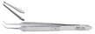 Corneal Forceps Miltex® McPherson 3-1/2 Inch Length OR / Surgical Grade German Stainless Steel NonSterile NonLocking Thumb Handle Angled Micro, 1 X 2 Teeth - BeHope
