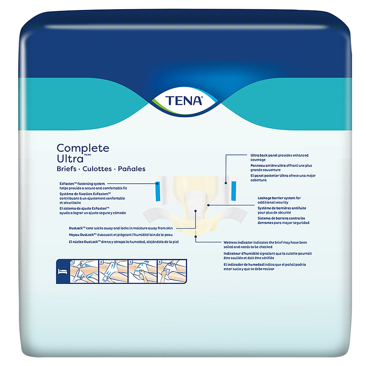 Unisex Adult Incontinence Brief TENA Complete Ultra X-Large Disposable Moderate Absorbency