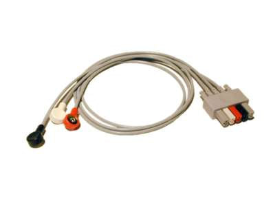 ECG Leadwire 18 Inch, 3 Lead, Snap - BeHope
