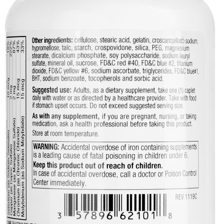 Multivitamin Supplement with Minerals Geri-care® Thera-Tabs M Caplets - BeHope