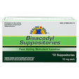 Laxative Geri-Care® Suppository 12 per Box 10 mg Strength Bisacodyl USP - BeHope