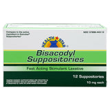 Laxative Geri-Care® Suppository 12 per Box 10 mg Strength Bisacodyl USP - BeHope