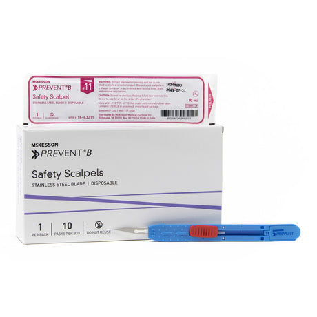 McKesson Prevent® B Safety Scalpel Sterile Stainless Steel Disposable - BeHope