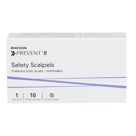 McKesson Prevent® B Safety Scalpel Sterile Stainless Steel Disposable - BeHope