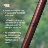 Walking Stick Brazos™ Free Form Wood 55 Inch Height Brown - BeHope