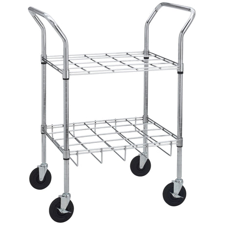 E, D, C or M9 Oxygen Cylinder Cart Steel Frame Chrome - BeHope