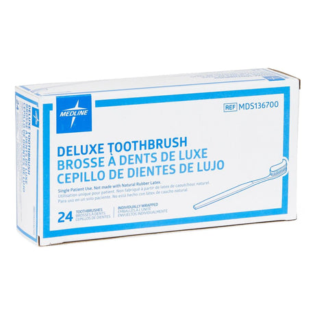 Toothbrush Medline White Adult Soft - BeHope