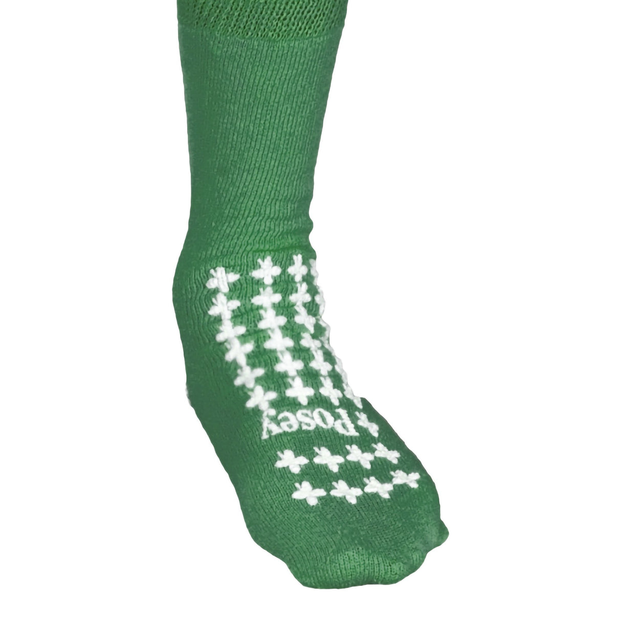 Slipper Socks Posey® Unisex Adult One Size Fits Most Double Tread Single Patient Use Green - BeHope